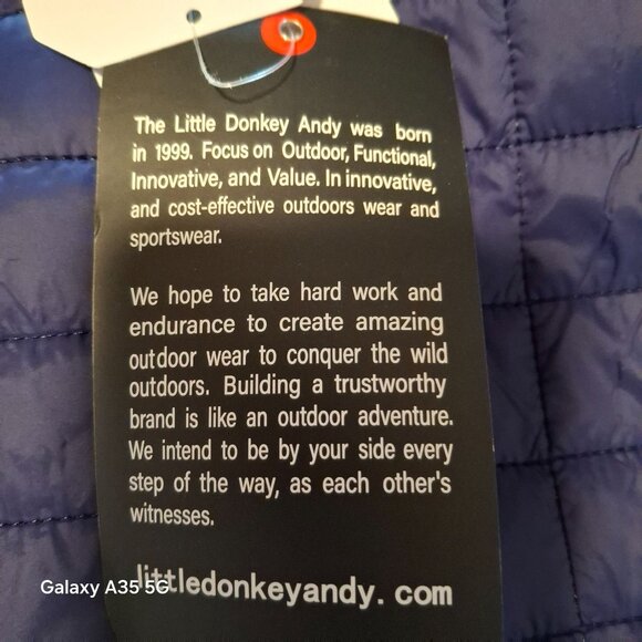 Little Donkey Andy Mens Quilted Insulated Outdoor Puffer Vest XXL Blue/Orange - Picture 6 of 11